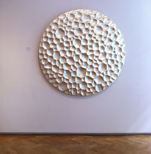 'Pollen,' a new wall sculpture by West Country artist Simon Allen, on view at Beaux Arts gallery in Cork Street until Sept. 1. Image courtesy Beaux Arts. 